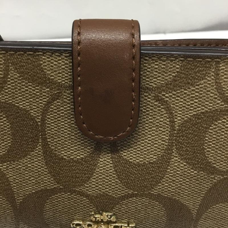 COACH 表記無し コーチ 財布 二つ折り シグネチャー Wallet Bi-Fold Wallet Billfold Wallet 茶 / ブラウン / 10109864_画像5