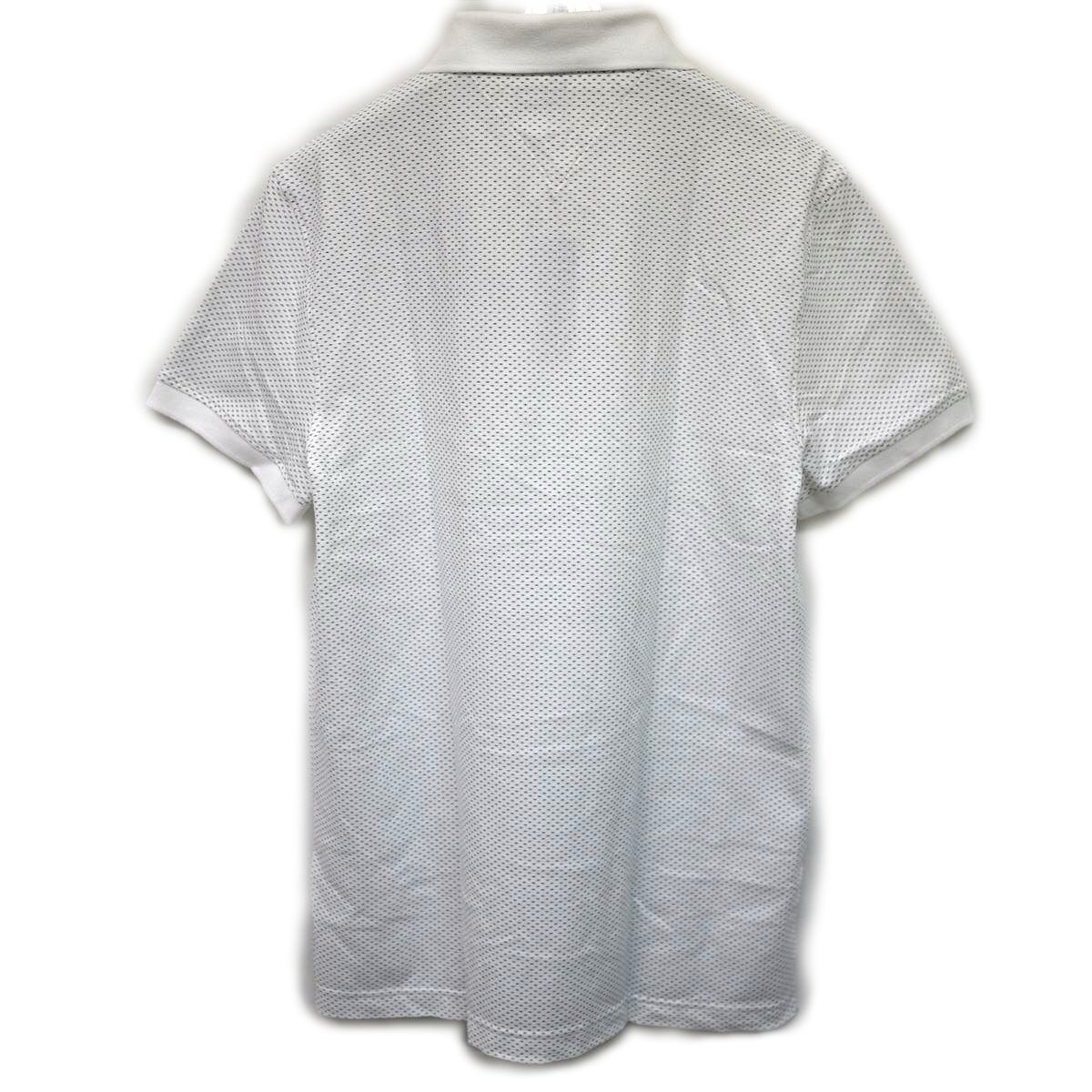 新品 トミーヒルフィガー 刺繍ロゴ ポロシャツ(XL) ホワイト 柄 ゴルフにも！TOMMY HILFIGER USAモデル /ba36_画像5