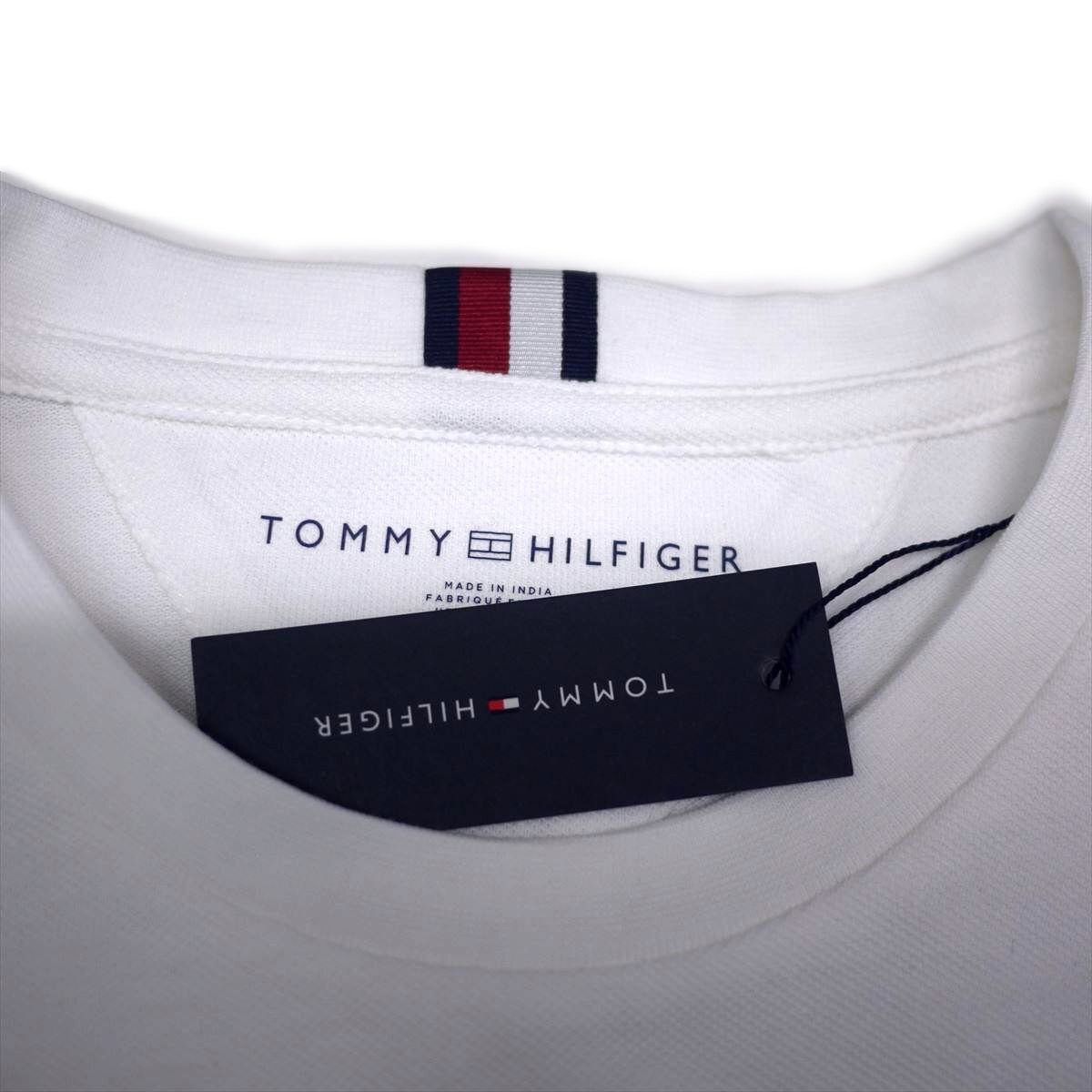 新品 トミーヒルフィガー 刺繍ロゴ 半袖 Tシャツ (L) ホワイト TOMMY HILFIGER USAモデル /ba49_画像7