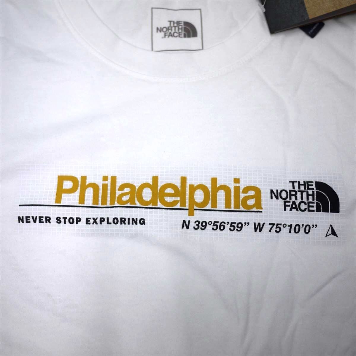 USA限定新品 ノースフェイス Philadelphia ハーフドームロゴ 半袖Tシャツ (L) ホワイト THE NORTH FACE フィラデルフィア 日本未発売/ba67_画像5