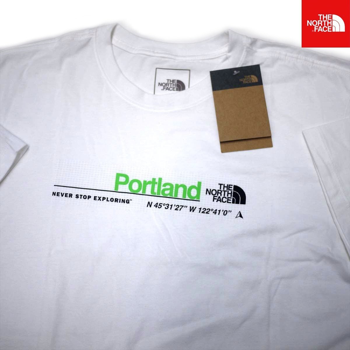 USA限定新品 ノースフェイス Portland ハーフドームロゴ 半袖Tシャツ (S) ホワイト THE NORTH FACE ポートランド 日本未発売/ba71_画像1