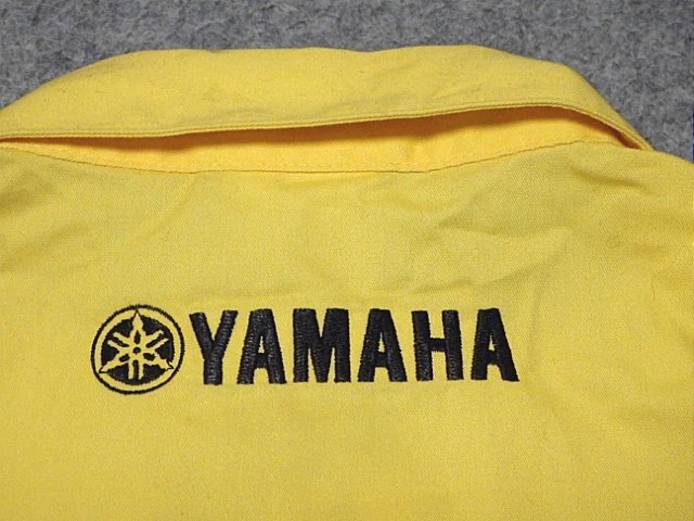 ヤマハ ＹＡＭＡＨＡ 半袖シャツ ピットシャツ Ｍサイズ ５０周年 インターカラー ストロボライン イエロー の画像4