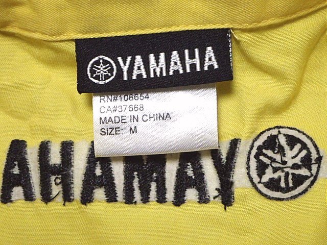 ヤマハ ＹＡＭＡＨＡ 半袖シャツ ピットシャツ Ｍサイズ ５０周年 インターカラー ストロボライン イエロー の画像9