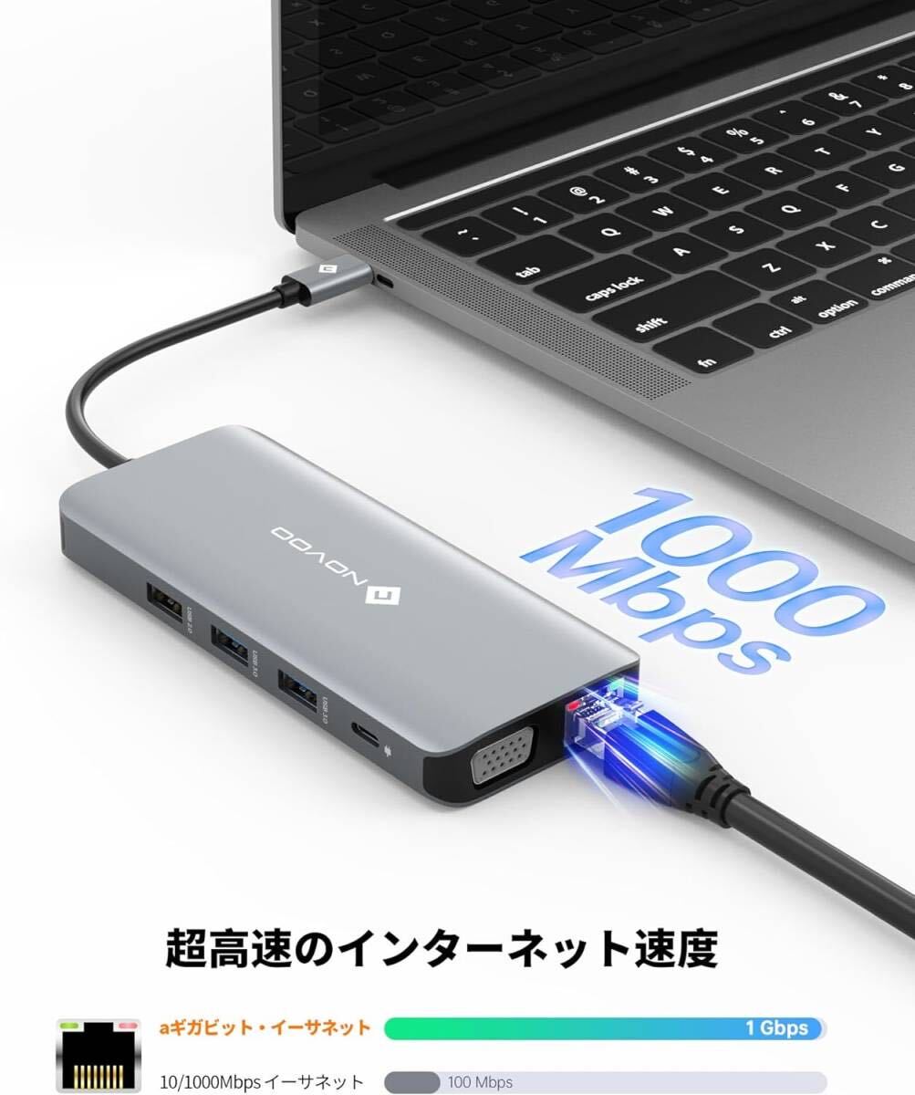 USB C ハブ 11-in-1 トリプルディスプレイ NOVOOの画像3