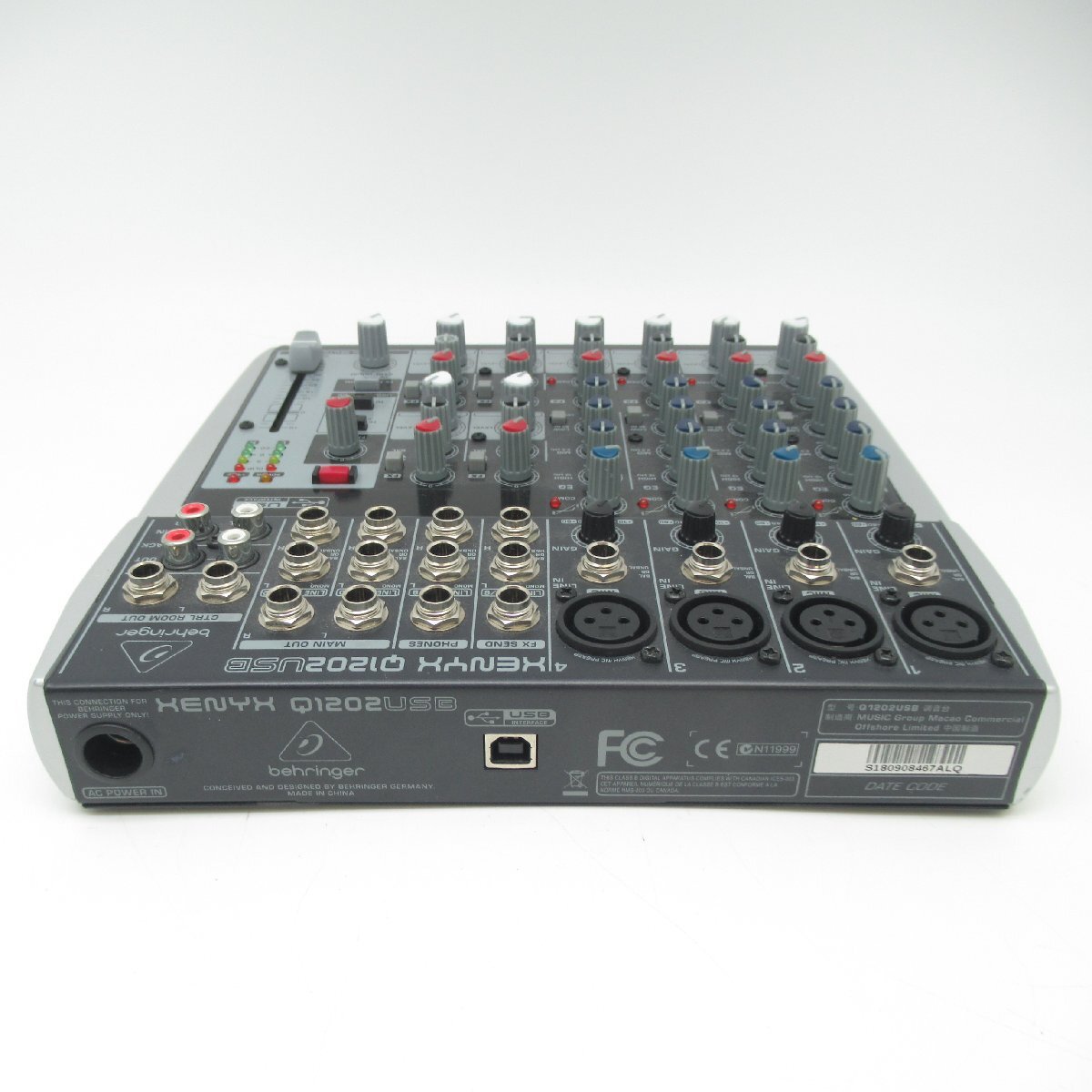 Behringer ベリンガー XENYX Q1202 USB 12ch アナログミキサー【 中古品 / 動作確認済み 】の画像6