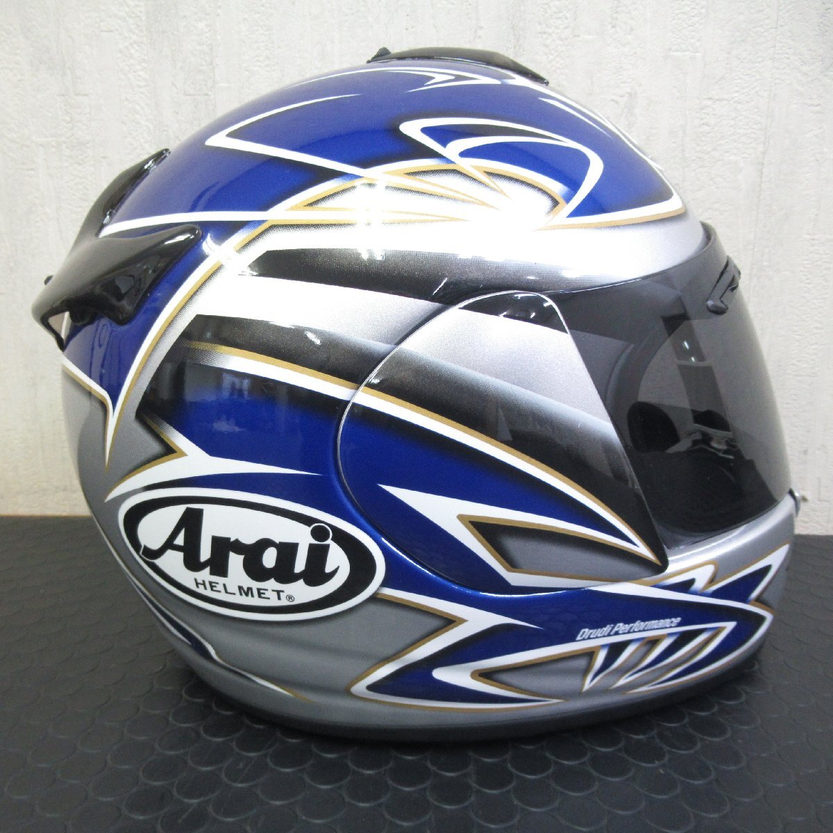 美品 Arai アライ VECTOR EAGLE BLUE ヘルメット M（57-58cm）Drudi Performance【 別付属シールド未使用 】_画像5