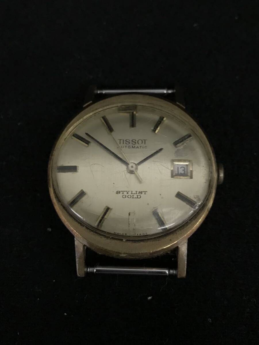 D211★TISSOT ティソ AUTOMATIC STYLIST GOLD 手巻き フェイスのみ 稼働品の画像1