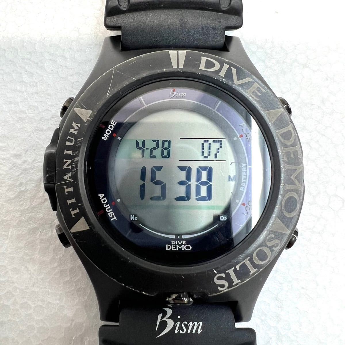 【1円スタート】Bism ビーイズム ダイブコンピューター 4GS DIVE DEMO SOLIS TITANIUM BLACK BELT 腕時計 ダイビング ウォッチの画像1