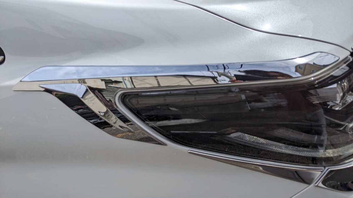 右 アルファード 30 後期 ヘッドライト ライト ガーニッシュ サイド カスタム パーツ ABS メッキ トヨタ 検索ワード MODELLISTA モデリスタの画像1