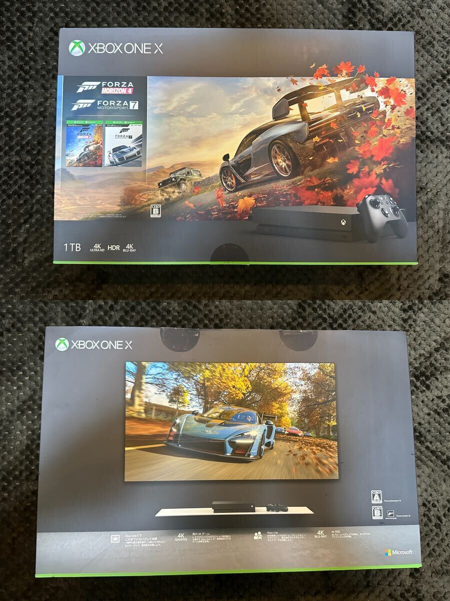 数量限定品 Xbox One X 1TB 4K (Forza Horizon 4 & Forza Motorsport 7 同梱版)マイクロソフト ブラック フォルツァの画像2