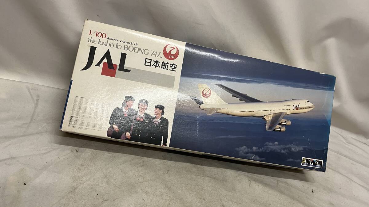 【プラモデル】半組み立て品 童友社 1/100 JAL 日本航空 ボーイング 747 ジャンボ KIT No.100-JL-B4 DOYUSHA JUMBO JET BOEING 747ジャンク_画像6