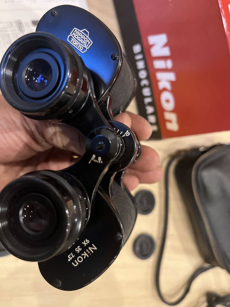 Nikon ニコン 9 X 35 A 7.3° 双眼鏡 ポロプリズム式 キャンプ用 動作確認済み 箱取説付きの画像4