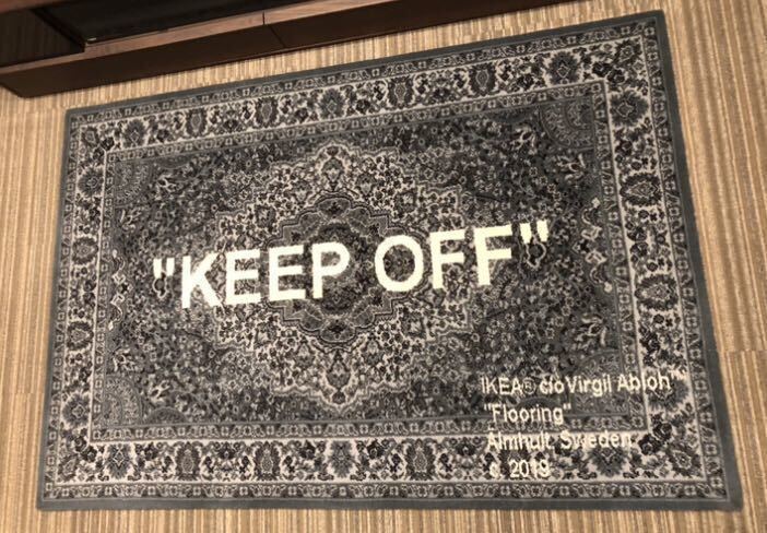 133×195 Virgil Abloh IKEA KEEP OFF Rug ヴァージルアブロー　イケア　_画像1