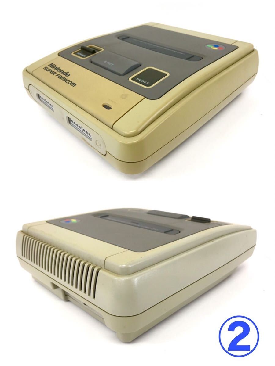 ☆外観美品☆Nintendo SUPER FAMICOM スーパーファミコン 2台セット 任天堂 ニンテンドー スーファミ ゲームの画像7