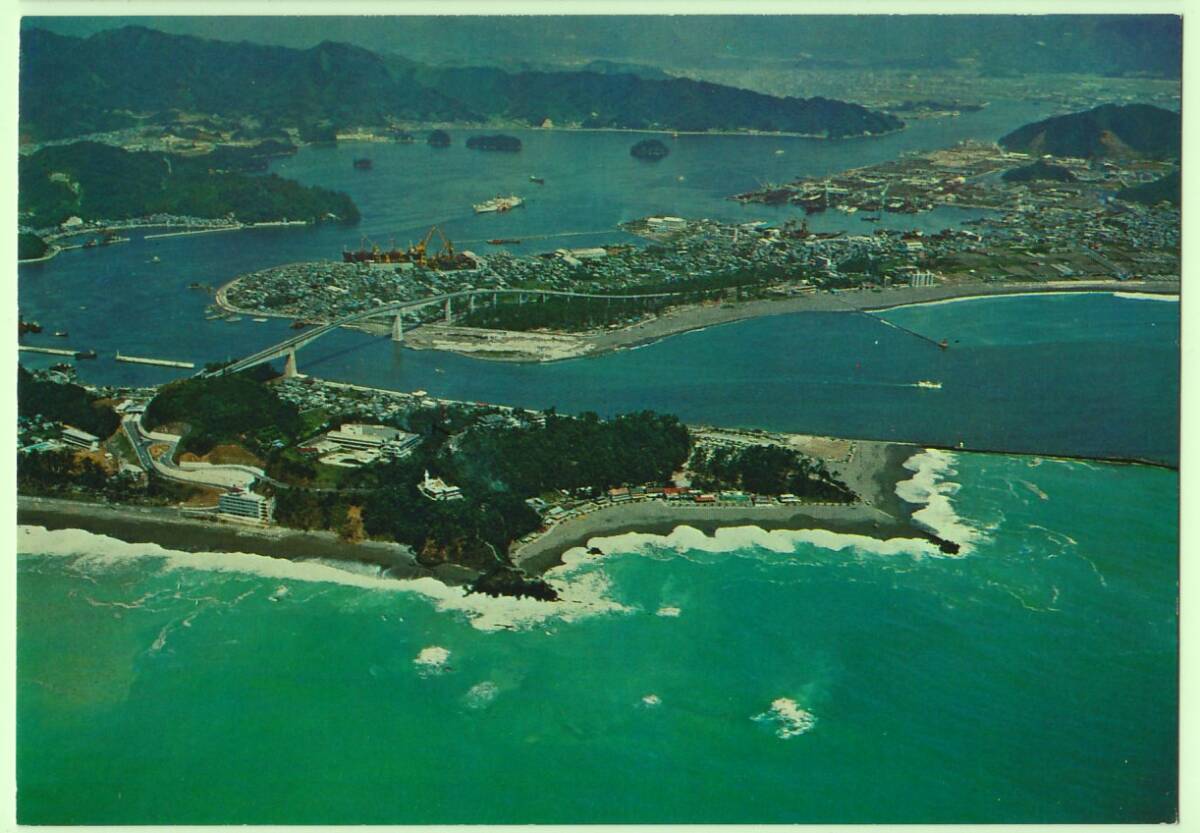 高知 桂浜と浦戸大橋 空撮 カラー Bの画像1