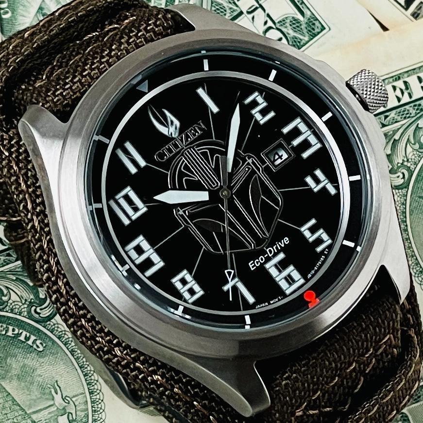 腕時計メンズ新品シチズンCITIZENマンダロリアンAW1411-05日本未発売高級ブランドCITIZENアナログ44mmエコドライブAW1411-05W_画像3