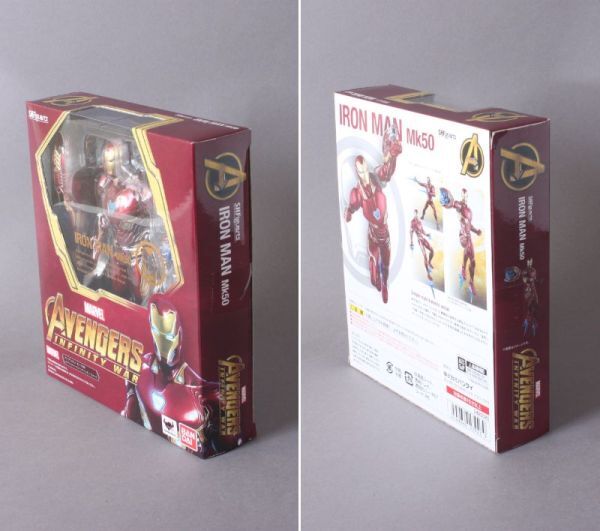 美品 MARVEL AVENGERS INFINITY WAR アイアンマン マーク50 マーベル BANDAI バンダイ キャラクター フィギュア ＃60※884/k.cの画像10