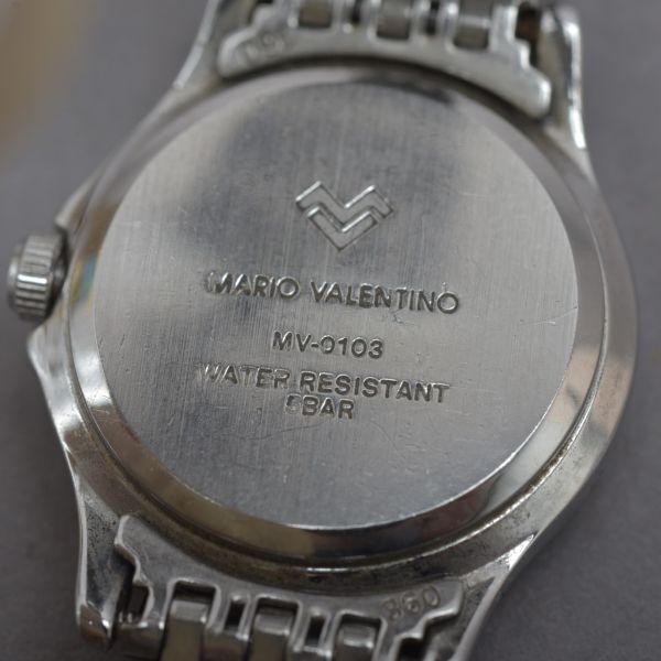  хорошая вещь MARIO VALENTINO Valentino наручные часы работа 44.3g MV-0103 серебряный кварц часы бренд женский #N0704