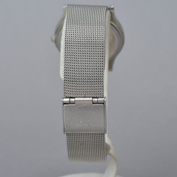良品 Calvin Klein カルバンクライン 腕時計 稼働 41.6g シルバー ストライプ クウォーツ メッシュ ウォッチ ブランド #N〇681の画像6