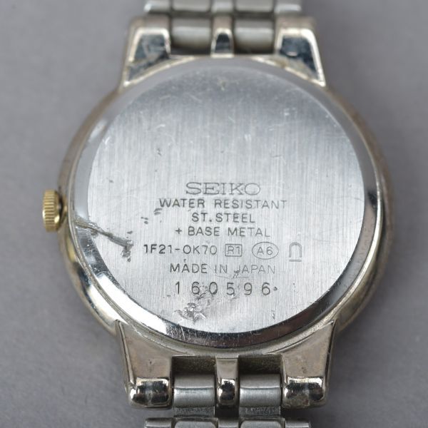 SEIKO セイコー LUCENT ルーセント 腕時計 稼働 32.7g 1F21-OK70 レディース シルバー クォーツ ウォッチ ブランド ビンテージ #N〇708_画像3