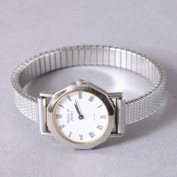 美品 Helene de Michel ヘレンミッシェル 腕時計 稼働 SV925 24.3g レディース シルバー クォーツ ウォッチ ホワイト文字盤 #N※740の画像8
