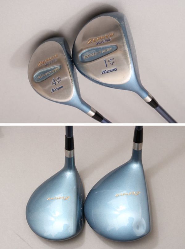 【良品】ミズノ レディース クラブセット 8本《1W/4W/5/7/9/P/S/PT》Mizuno ZEPHYR EG-235V/EG-170V《L》シャフト美品 ゴルフ ＃160※G973の画像3