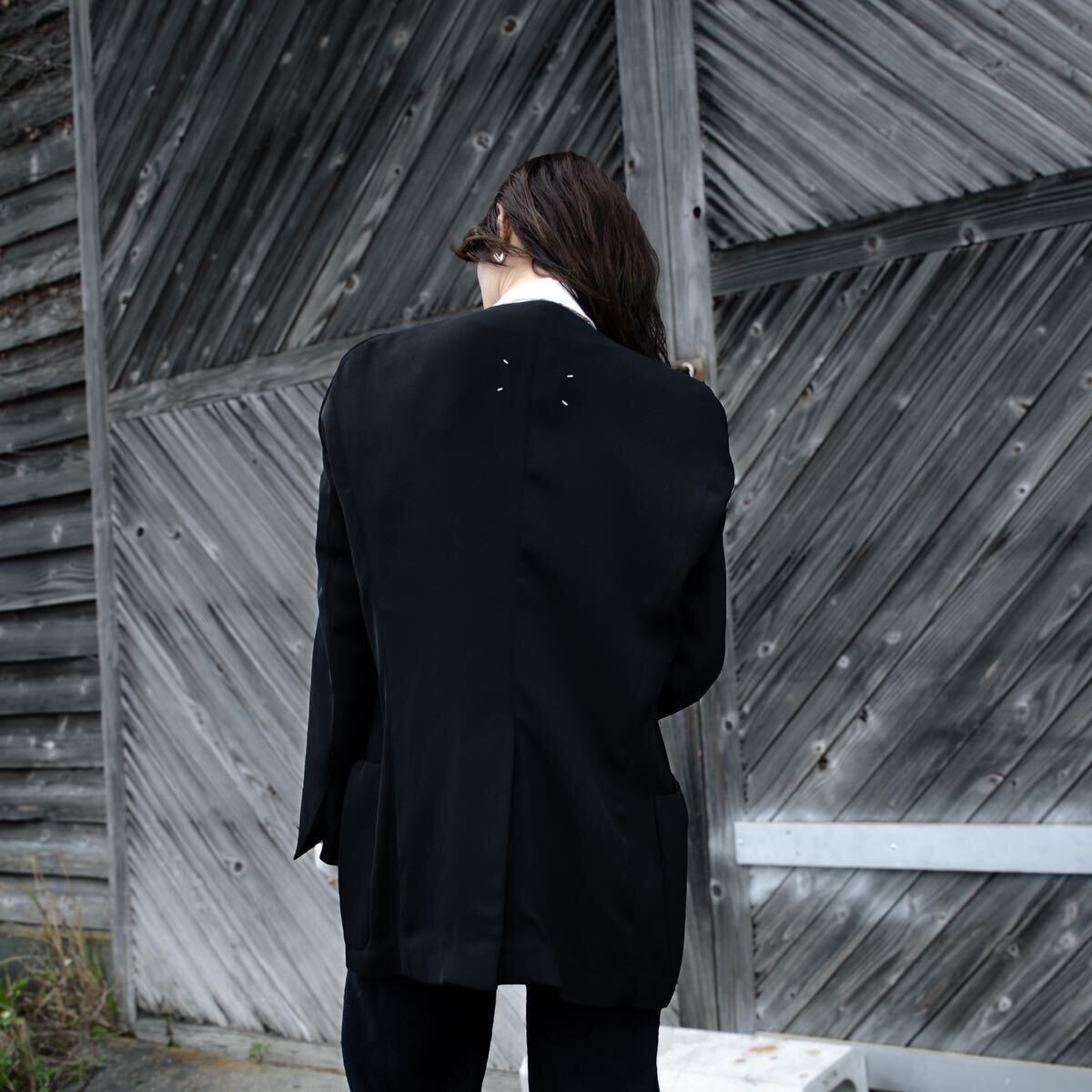 Martin Margiela 97SS flat garment Jacket 40 Black Archive マルタンマルジェラ アーティザナル 平面期 本人期 白タグ ここのえ_画像8