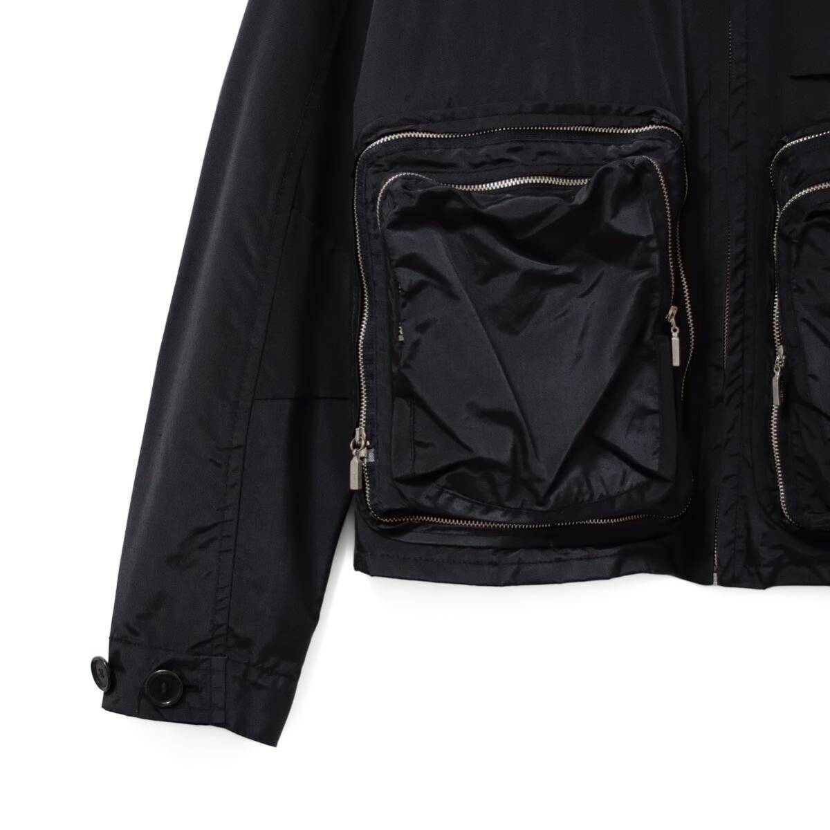 Gian Franco Ferre 90's detachable pockets bomber jacket free black vintage ジャンフランコフェレ コットンナイロン テック ブルゾン