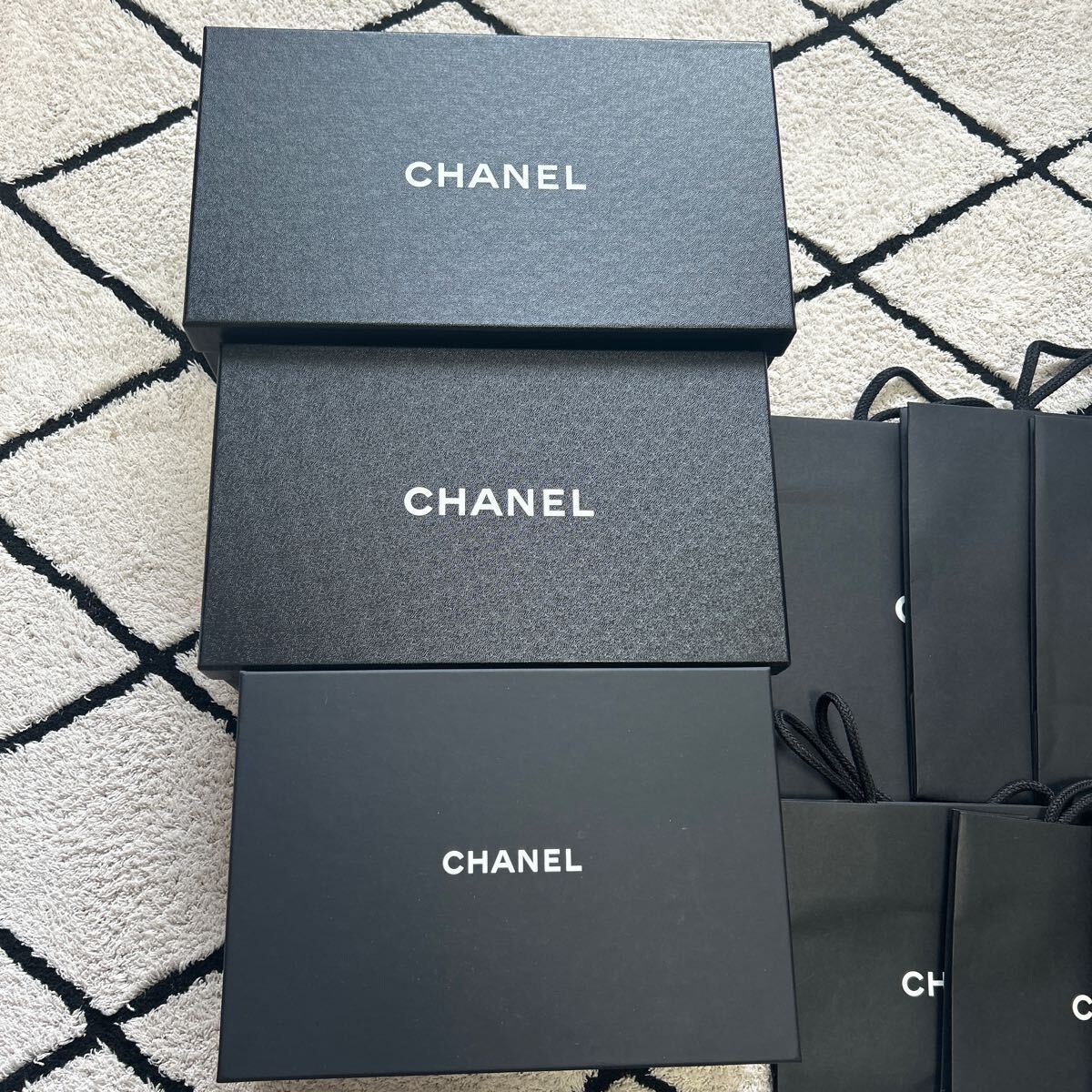 CHANEL シャネル ショッパー 空箱 BOX 空き箱 ブランド箱　リボン　CHANELリボン　空箱まとめ