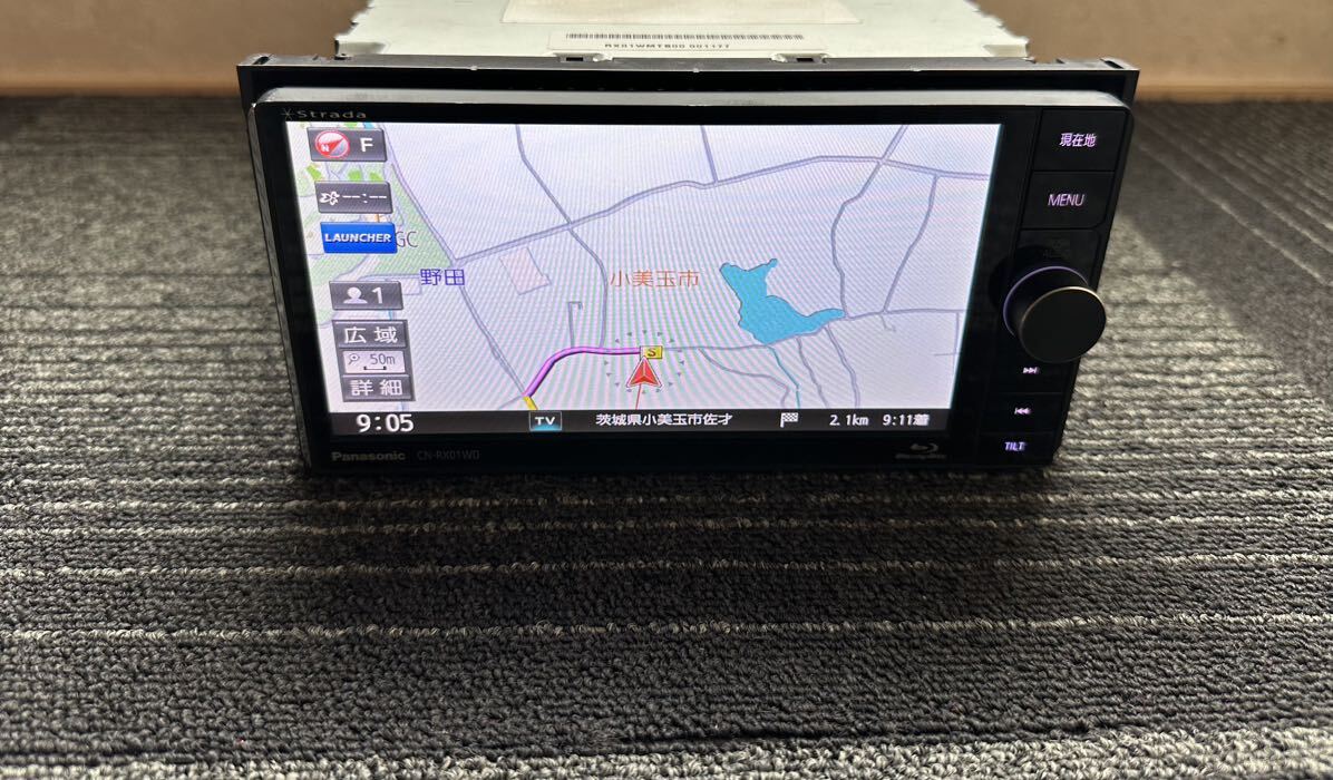 パナソニック ストラーダ CN-RX01WD メモリーナビ フルセグ 地図デジ 動作品　地図データ2014年
