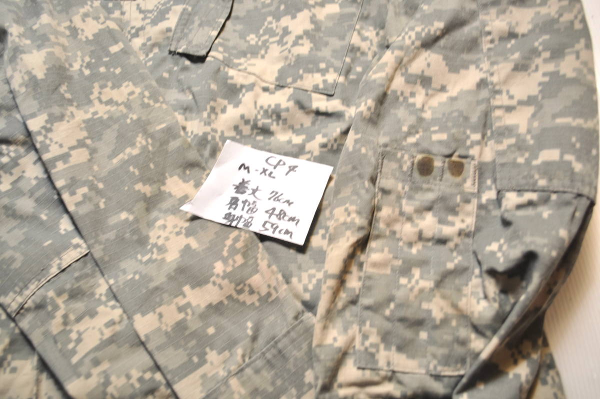 実物 米軍放出品 ACU 陸軍 米陸軍 US ARMY デジタル迷彩 コンバットジャケット 上着 M/XL 戦闘服 BDU COMBAT JACKET IR_画像2