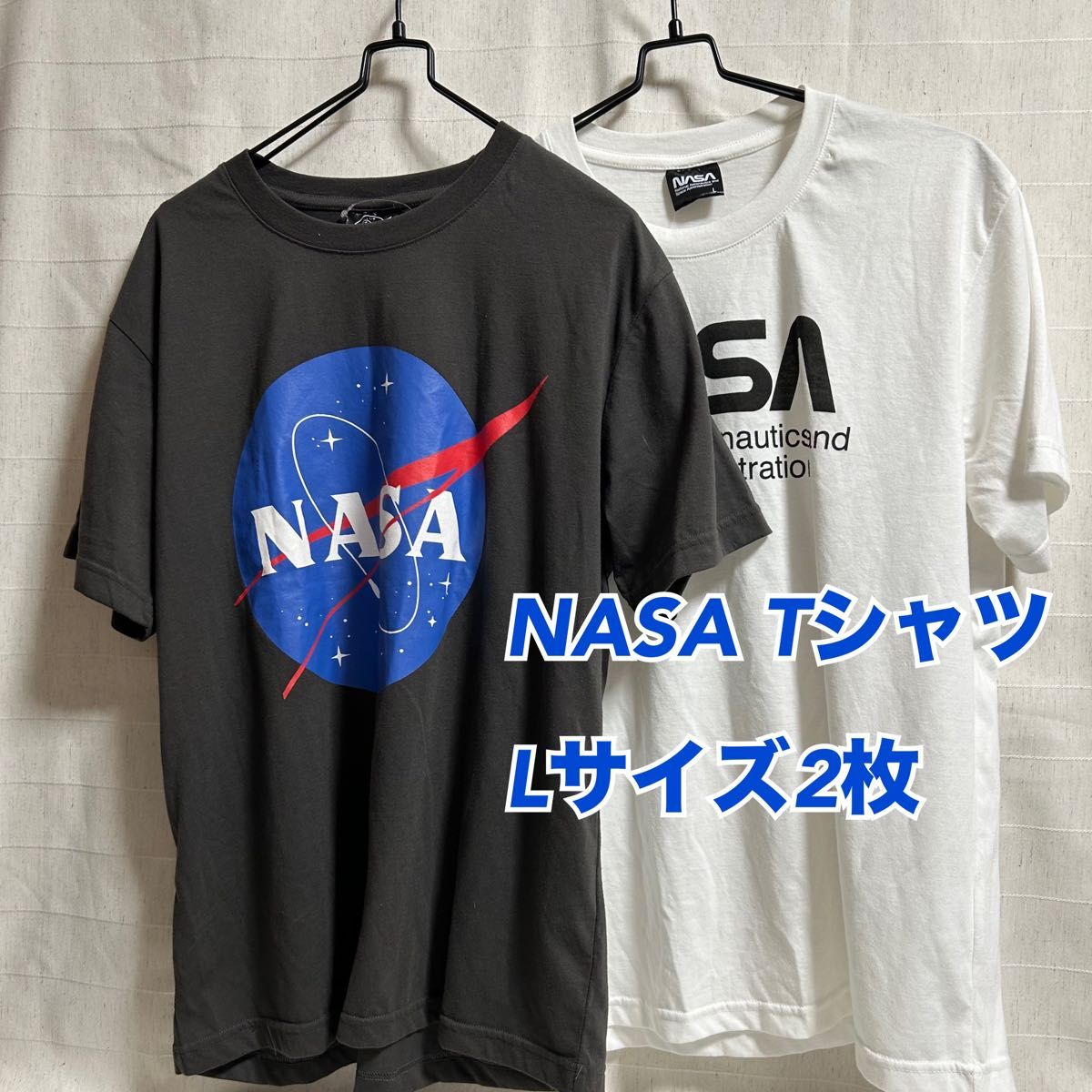 S11【NASA まとめ売り】紳士、メンズ半袖Tシャツ　2枚　Lサイズ【新品】