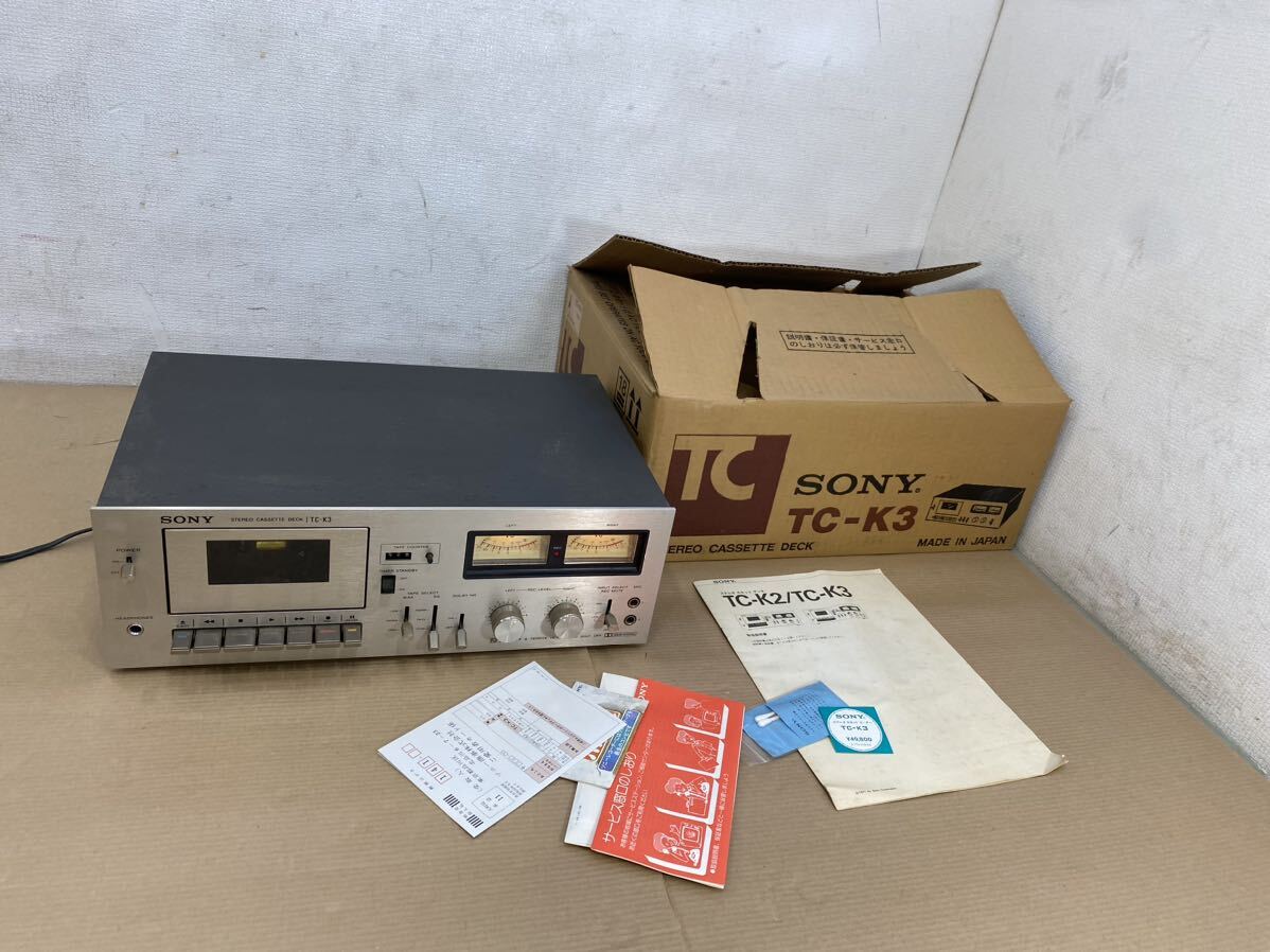 SONY ソニー カセットデッキ TC-K3 箱説明書付の画像1