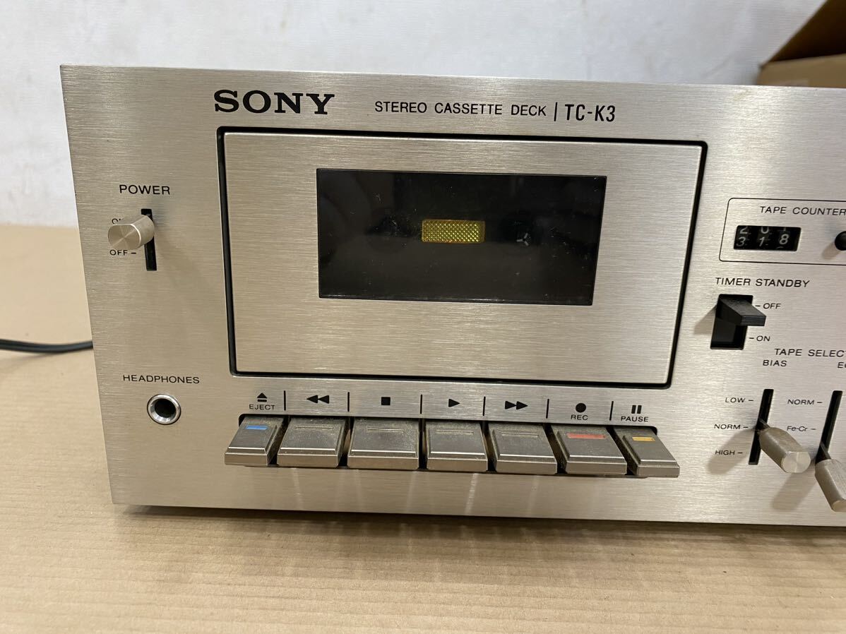 SONY ソニー カセットデッキ TC-K3 箱説明書付の画像3
