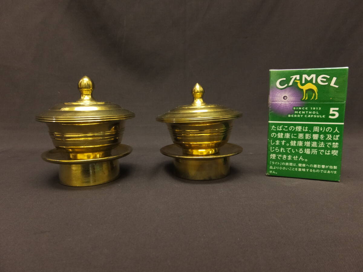 [041204] 酒水器 塗香器 二器 真鍮製 仏具 ２点の画像2