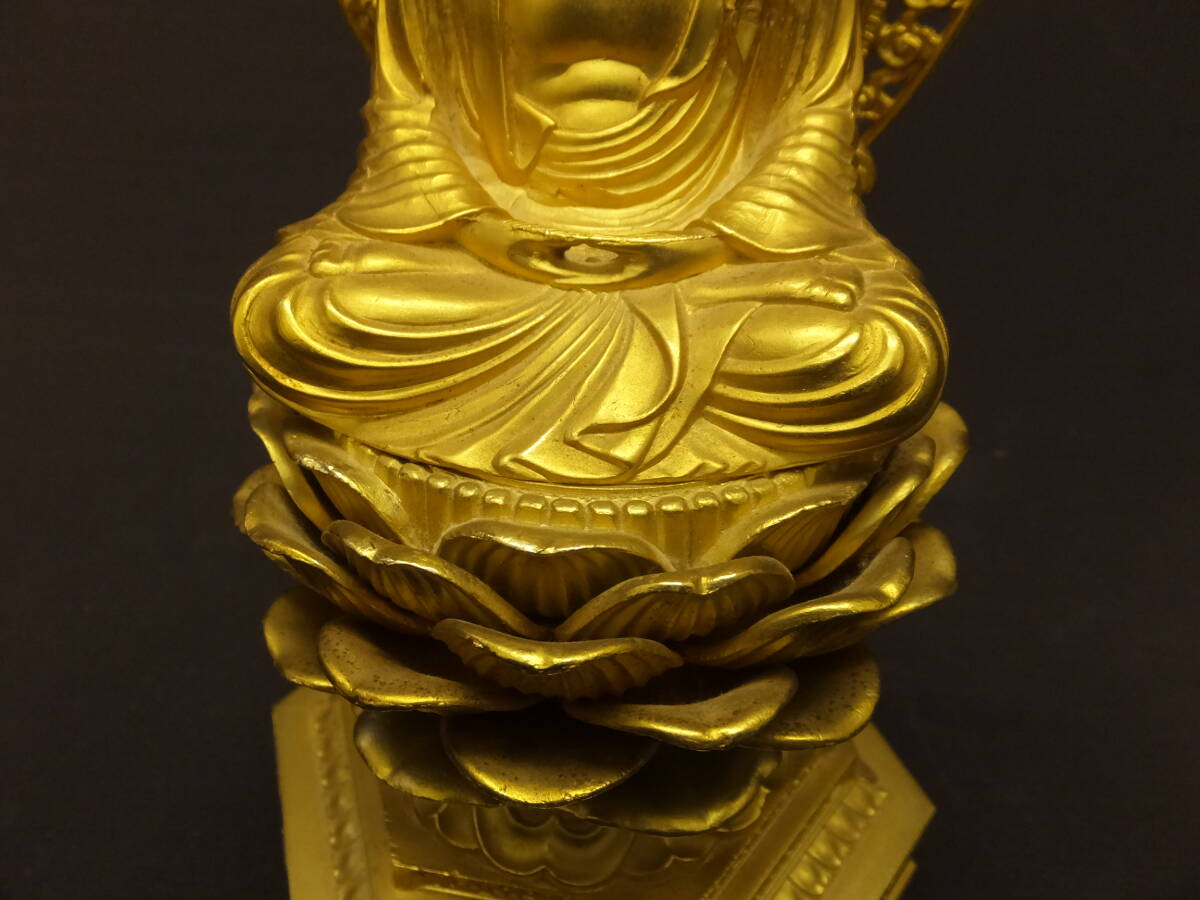 [041901] 仏像 釈迦如来座像 金属製の画像5