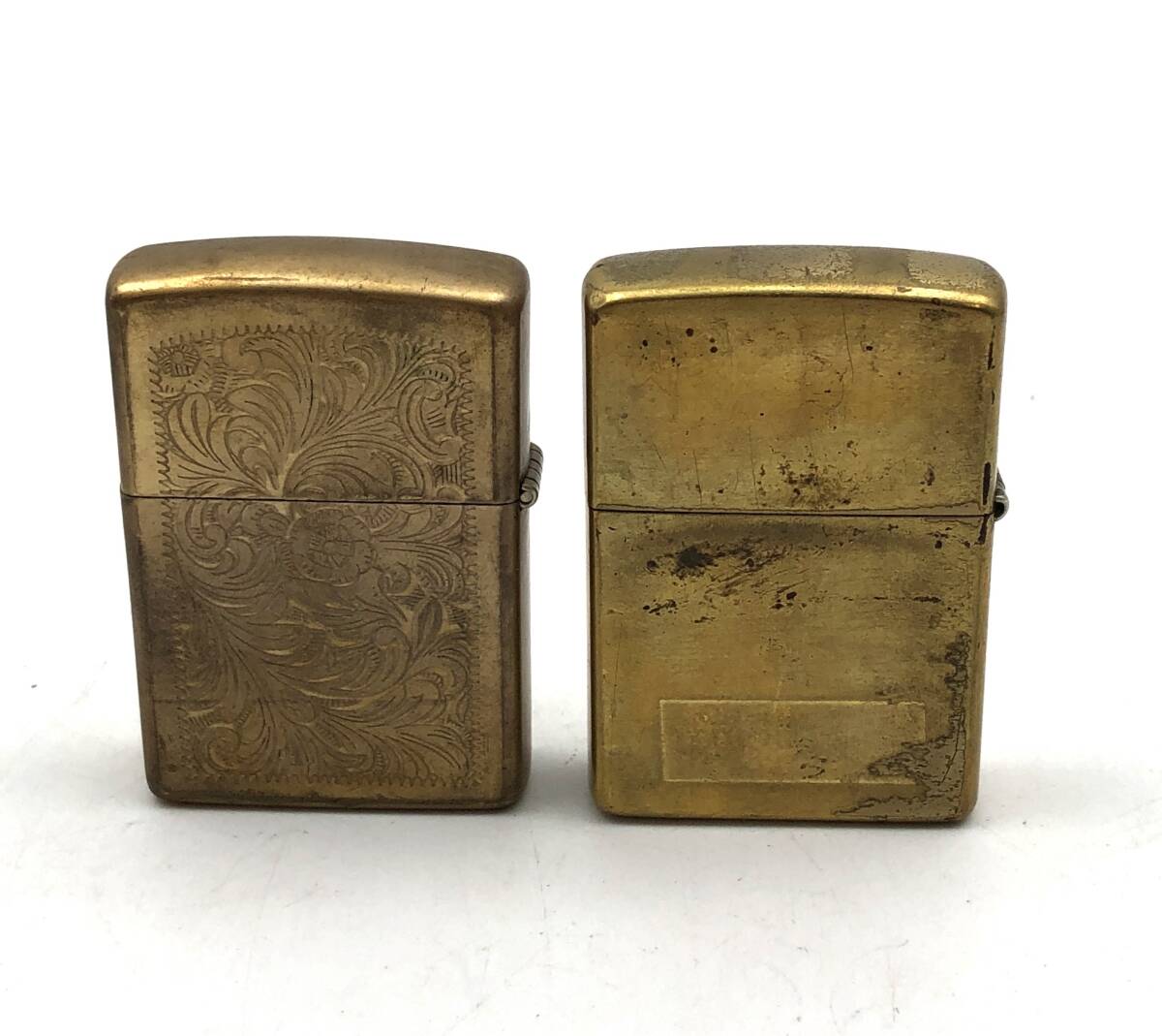 7702709-2【ZIPPO】Zippo/ジッポー/オイルライター/ゴールド/ジャックダニエル/ベネチアン/唐草模様/2点セットの画像4