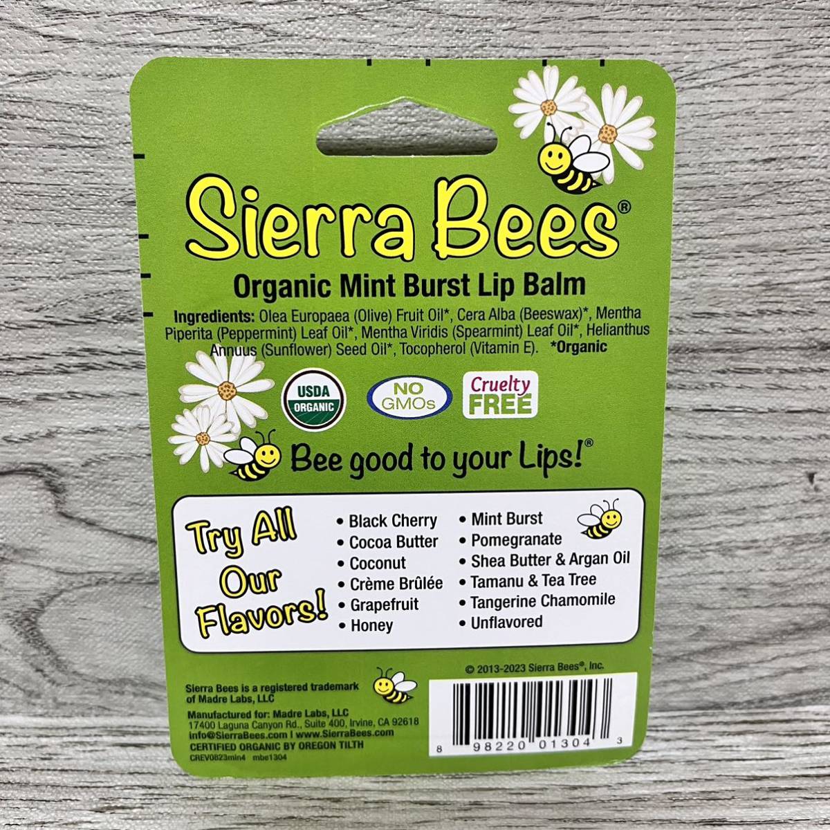 [ new goods ] Sierra beads organic lip bar m mint 4 piece pack 