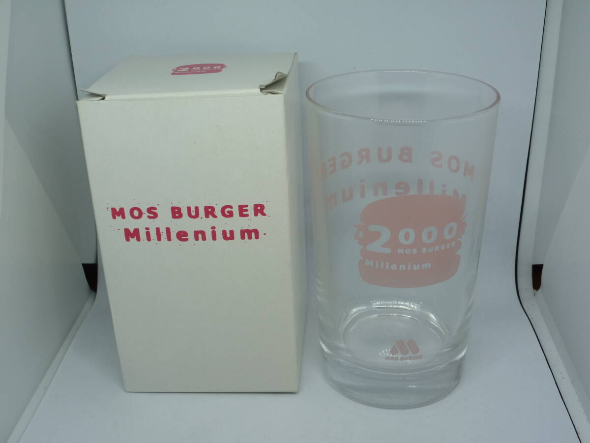 bレア品!!★未使用・非売品★MOS BURGERモスバーガー2000ミレニアム グラスx2個セット_画像4