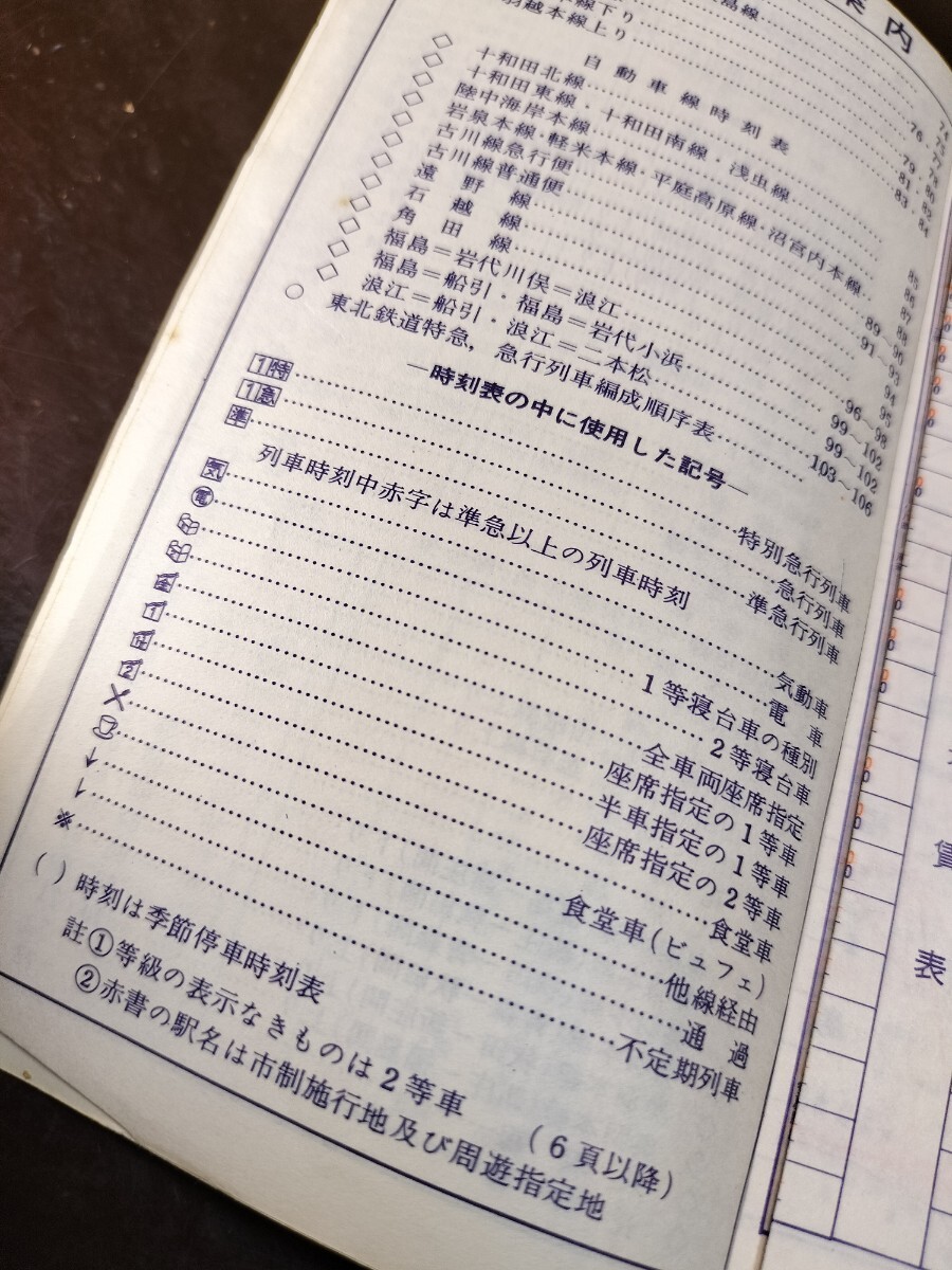 レア/昭和レトロ/時刻表/1966年/10月改正号/秋田鉄道管理局/鉄道/国鉄/東北/表紙・十和田湖/当時物_画像7