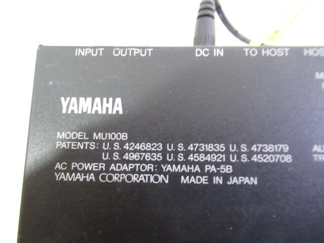 ■中古現状売■YAMAHA/ヤマハ トーンジェネレーター 本体のみ Model:MU100B 通電確認のみの画像4