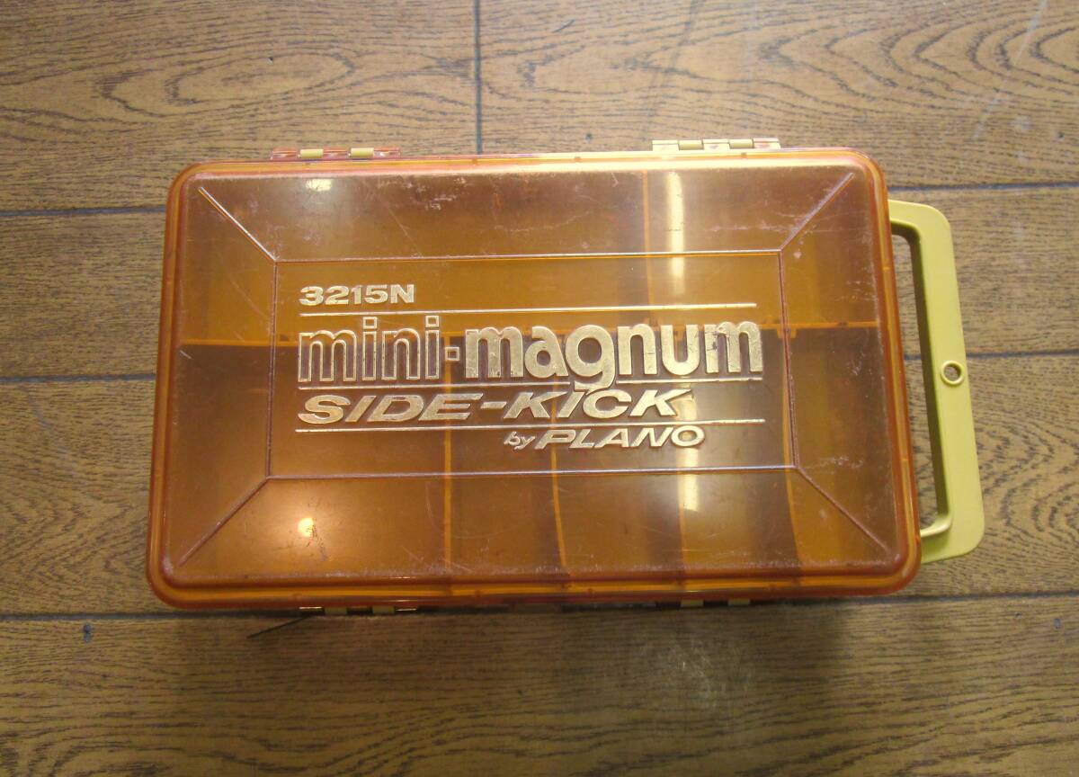 ★1980s オールド オールドプラノ！PLANO mini-magnum SIDE-KICK マグナム タックルボックス 両面使用可 プラスチック 中古現状品★の画像4