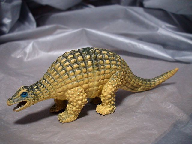 駄菓子屋 ② 昭和 玩具 パチ 恐竜 怪獣 塩ビ中空 軟質 ソフビ人形 アンキロサウルス 恐竜100万年 kkzzaaの画像4