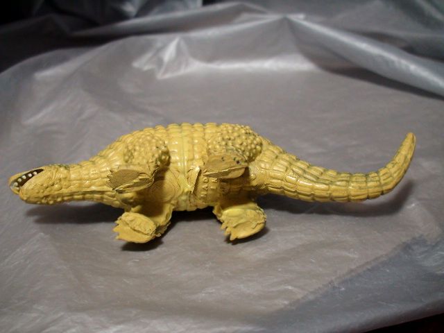 駄菓子屋 ② 昭和 玩具 パチ 恐竜 怪獣 塩ビ中空 軟質 ソフビ人形 アンキロサウルス 恐竜100万年 kkzzaaの画像7