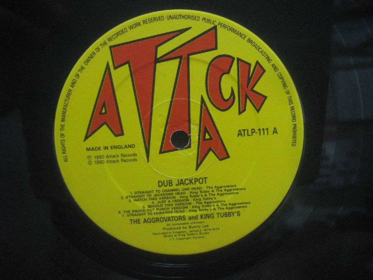 The Aggrovators And King Tubby's / Dub Jackpot ◆LP8497NO OBP◆LP_画像3