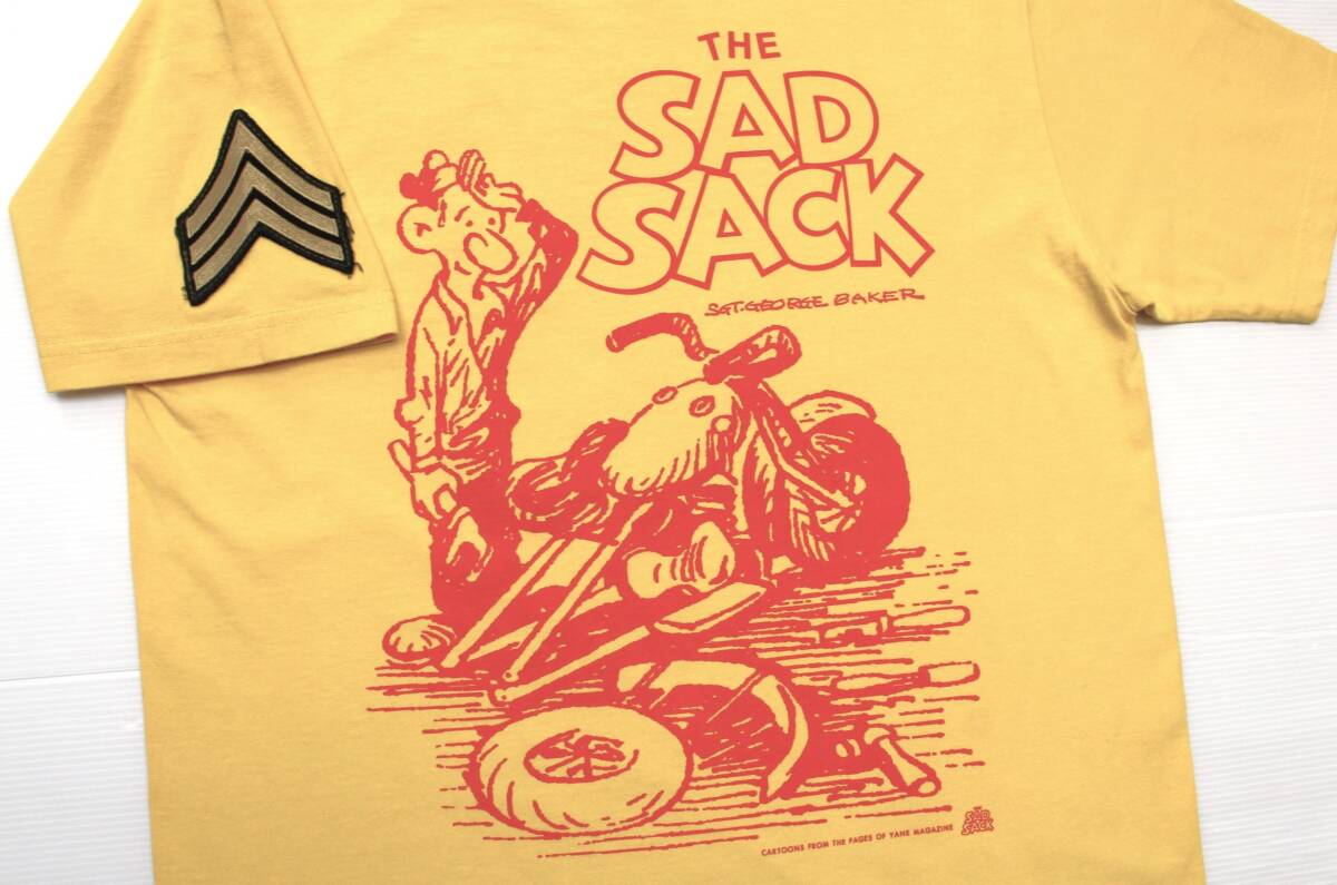 YTS36東洋SバズリクソンズSAD SACKサドサックU.S.ARMYバイクYANKマガジンSGT.GEORGE BAKER半袖TシャツUSA製BUZZ RICKSON'S_画像1