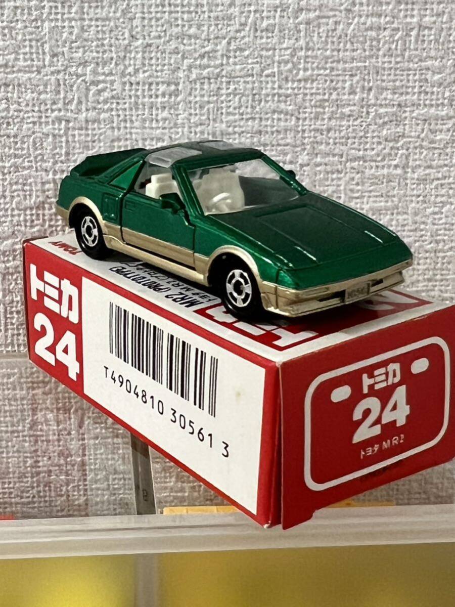 トミカ赤箱日本製MR2 グリーンメタリックの画像2