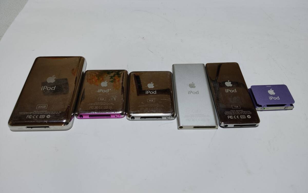 Apple iPod 30GB ,8GB ,4GB ,2GB ,1GB,通電確認済み、ipod MASA 、６台まとめ売り、ジャンク品扱いの画像9