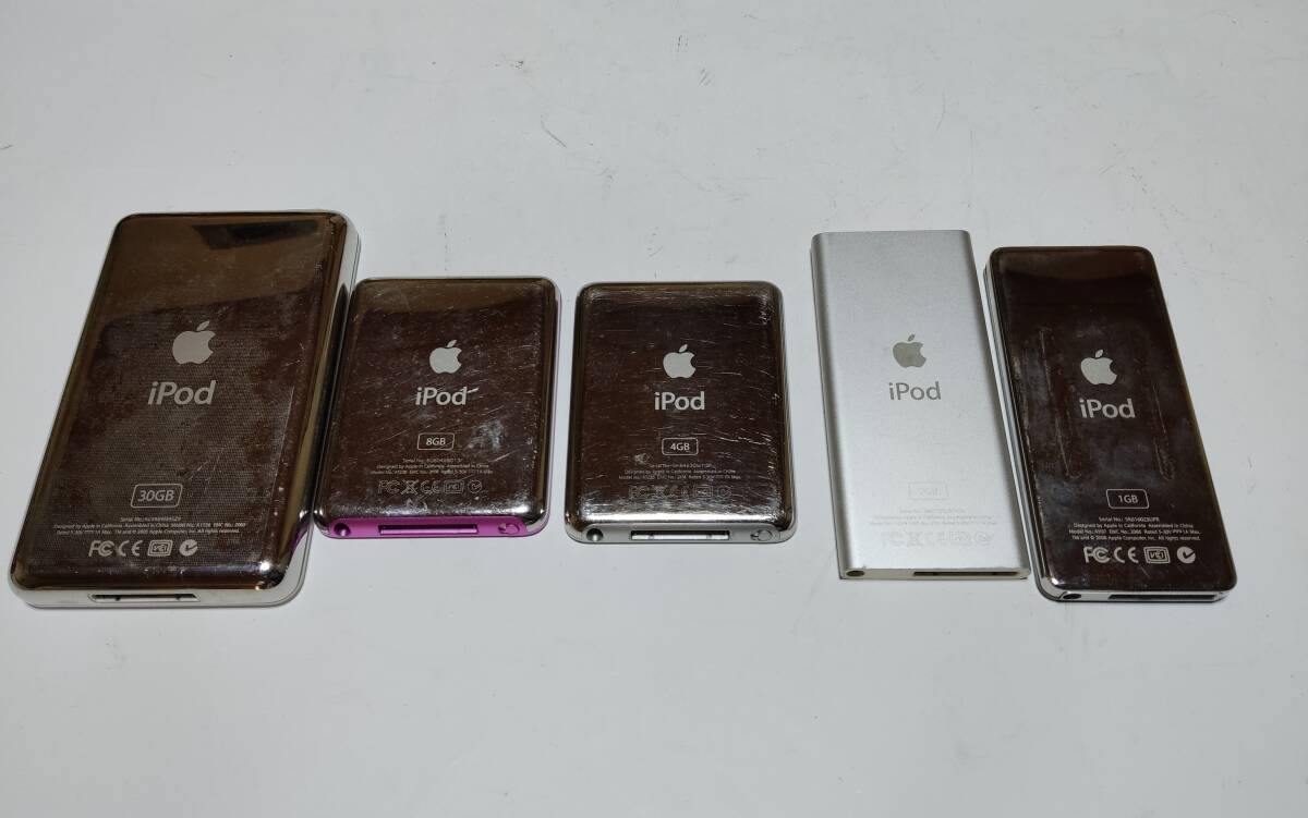 Apple iPod 30GB ,8GB ,4GB ,2GB ,1GB,通電確認済み、ipod MASA 、６台まとめ売り、ジャンク品扱いの画像7