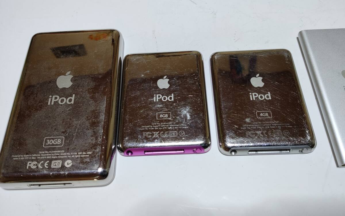 Apple iPod 30GB ,8GB ,4GB ,2GB ,1GB,通電確認済み、ipod MASA 、６台まとめ売り、ジャンク品扱いの画像5